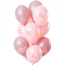 Ballonnen 'Happy Birthday'  Elegant Lush Blush